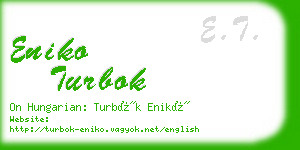 eniko turbok business card